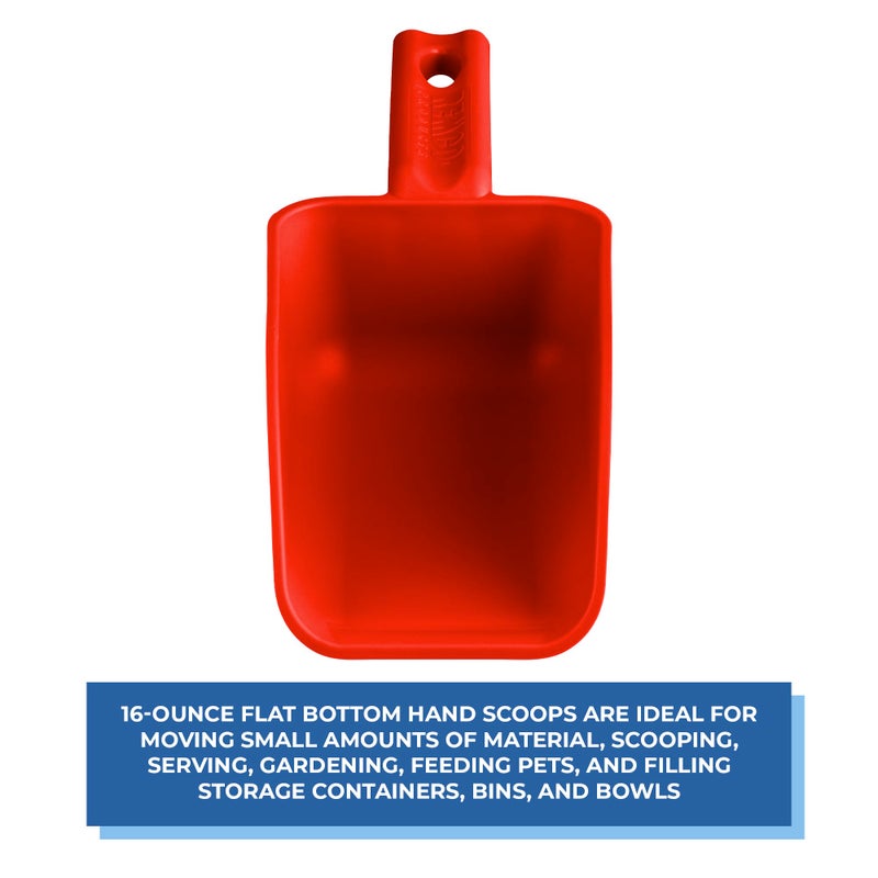 Remco Vikan Remco 63004 Color-Coded Plastic Hand Scoop - BPA-Free Food-Safe Kitchen Utensils, Restaurant and Food Service Supplies, 16 oz, Red - Image 3